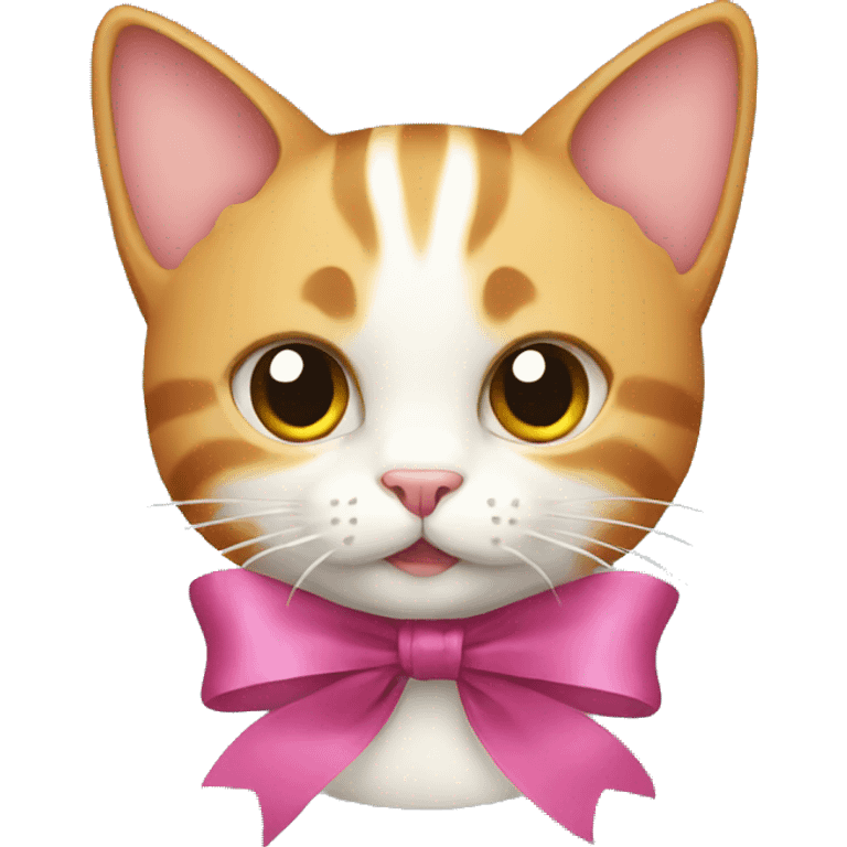 Cat with ribbon emoji