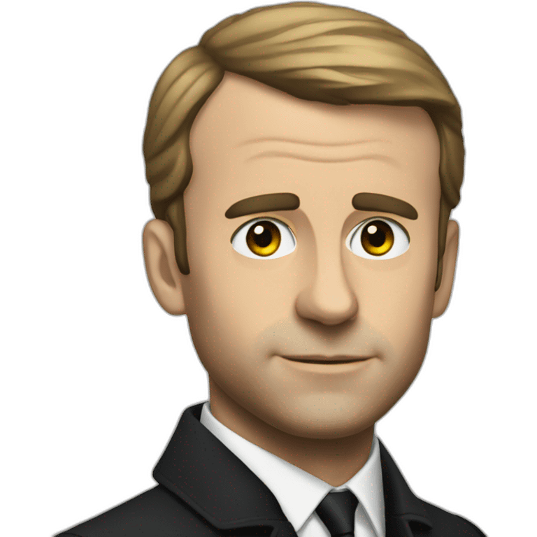 Macron noir emoji