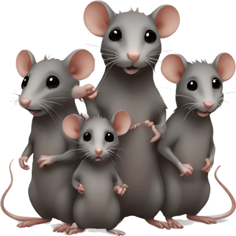 Rats with their family  emoji