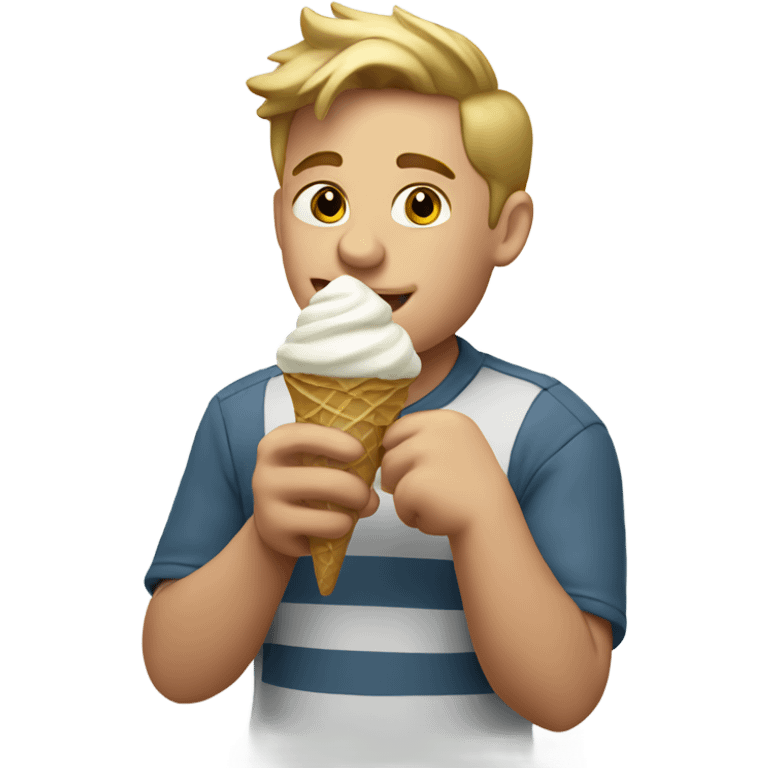 Colton eating ice cream emoji