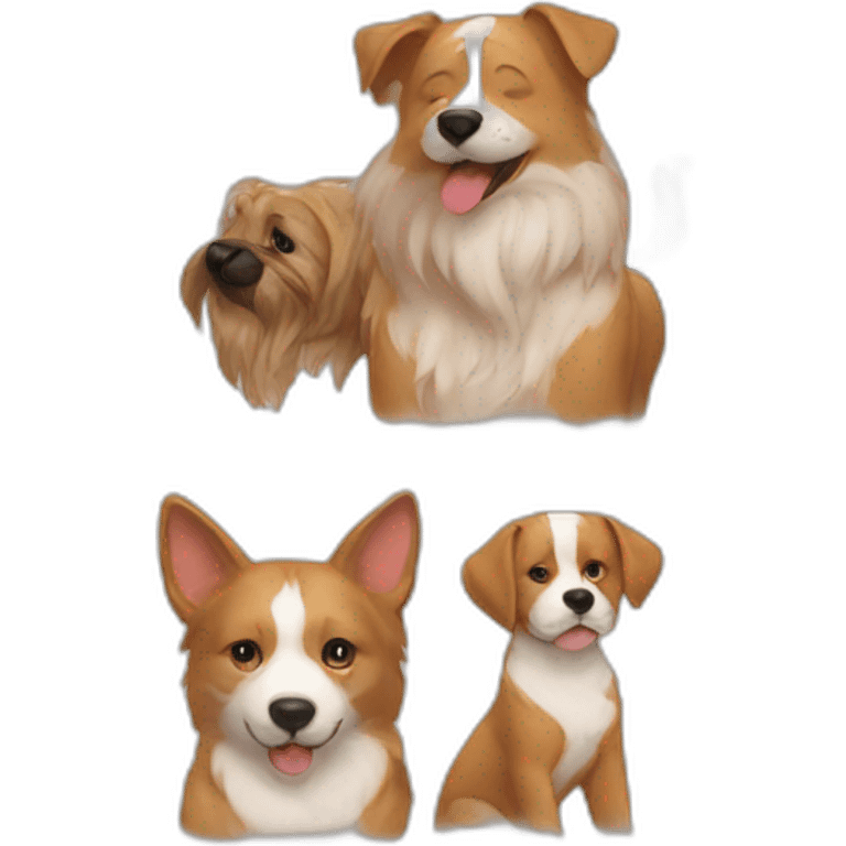 Cat and dogs emoji