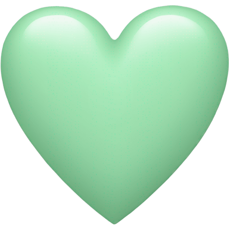 Pastel green color heart  emoji