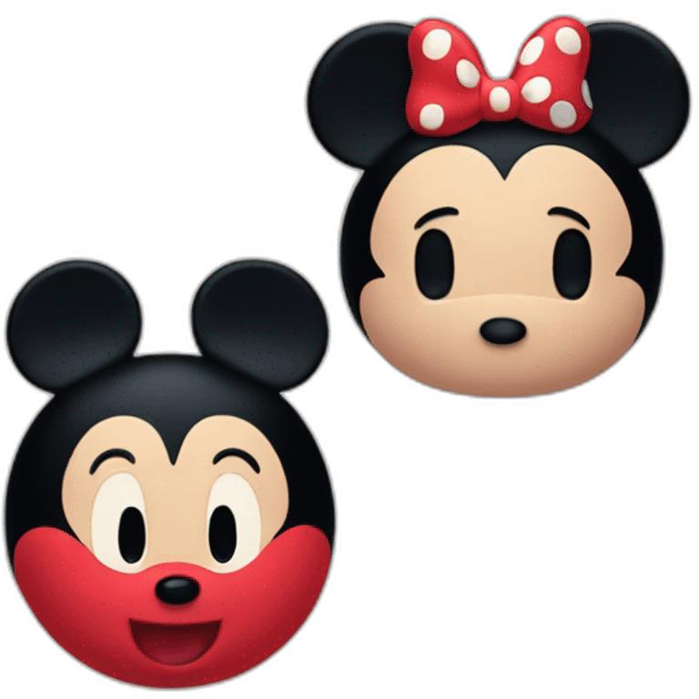 Mickey and Minnie tsum tsum emoji