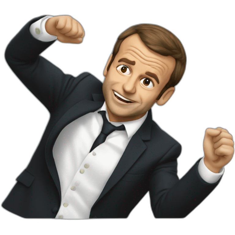 Macron dab emoji