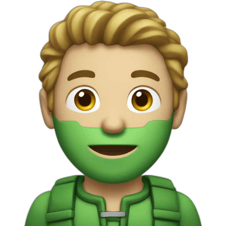 Homme araignée vert emoji