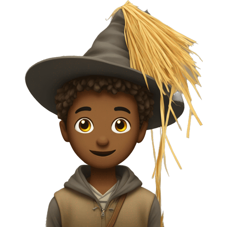 Boy with wizard hay emoji