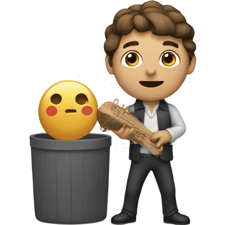 cartoon man holding a cantarito emoji