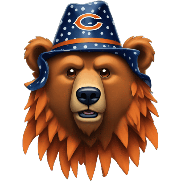 Chicago bears wearing birthday hat emoji