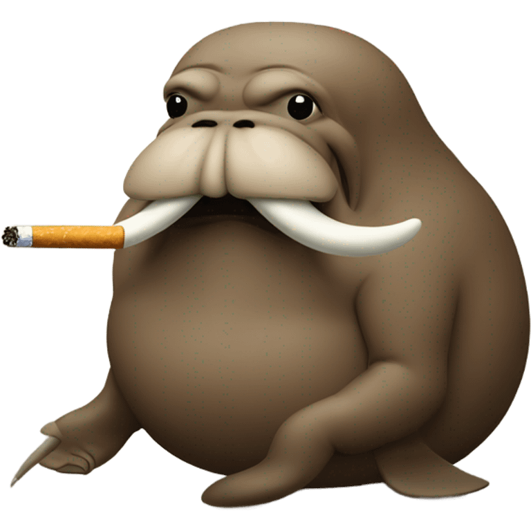 Walrus smoking emoji