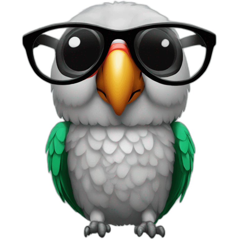 Parrot with sunglasses  emoji