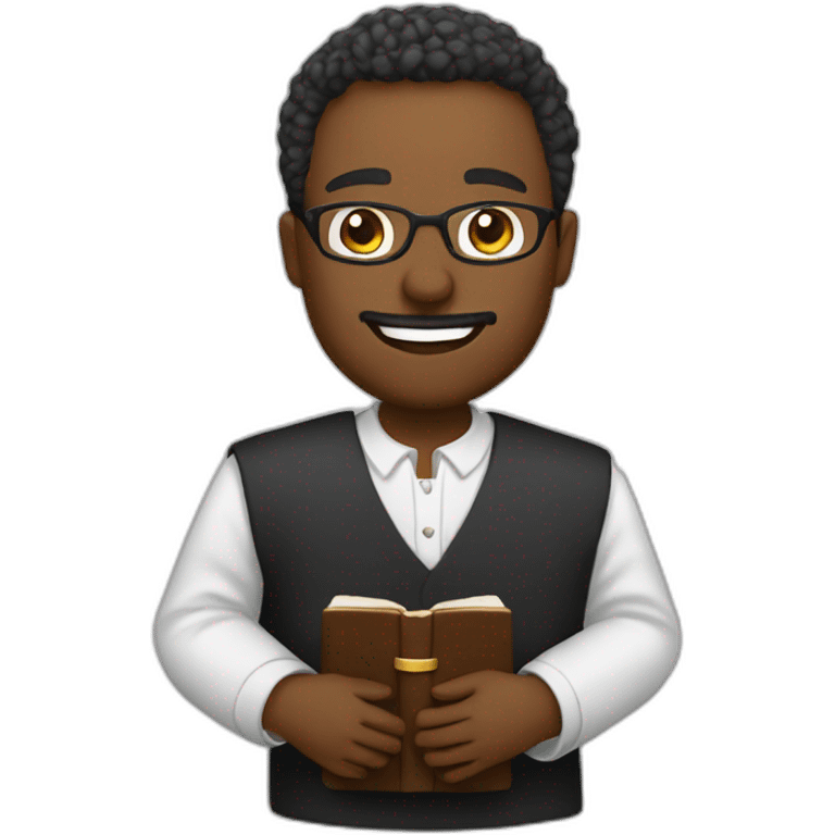 pastor and bible emoji