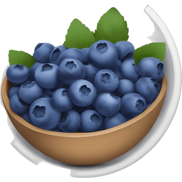 Bowl of blueberries emoji