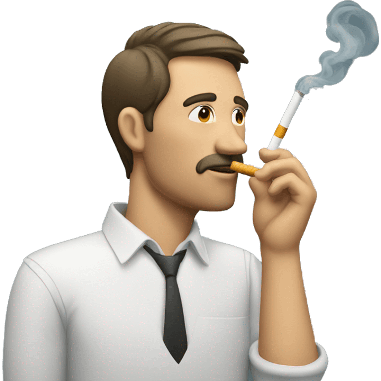 un homme qui fume une cigarette  emoji