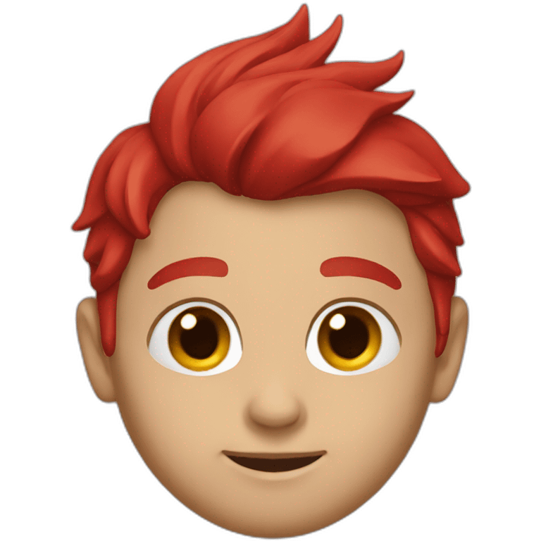 red hiar emoji