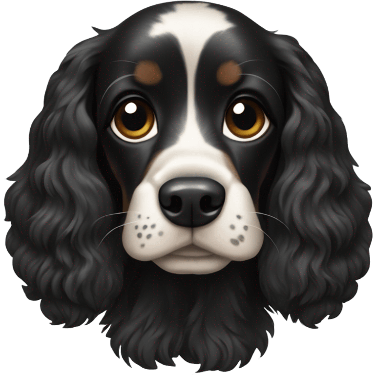 Black Cocker spaniel  emoji