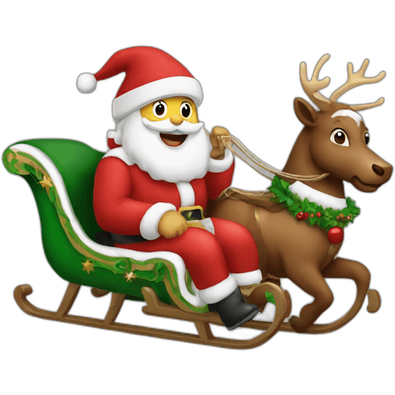 santa on sleigh emoji