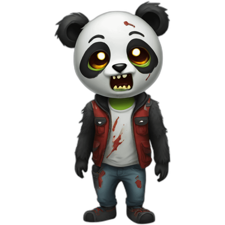 Zombie panda emoji