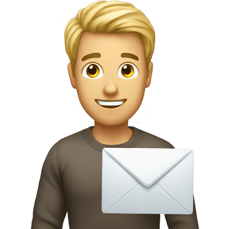 Man showing E-Mail emoji