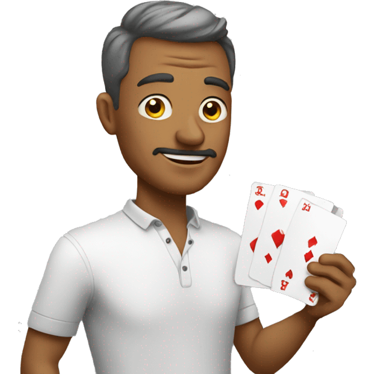 man with cards emoji