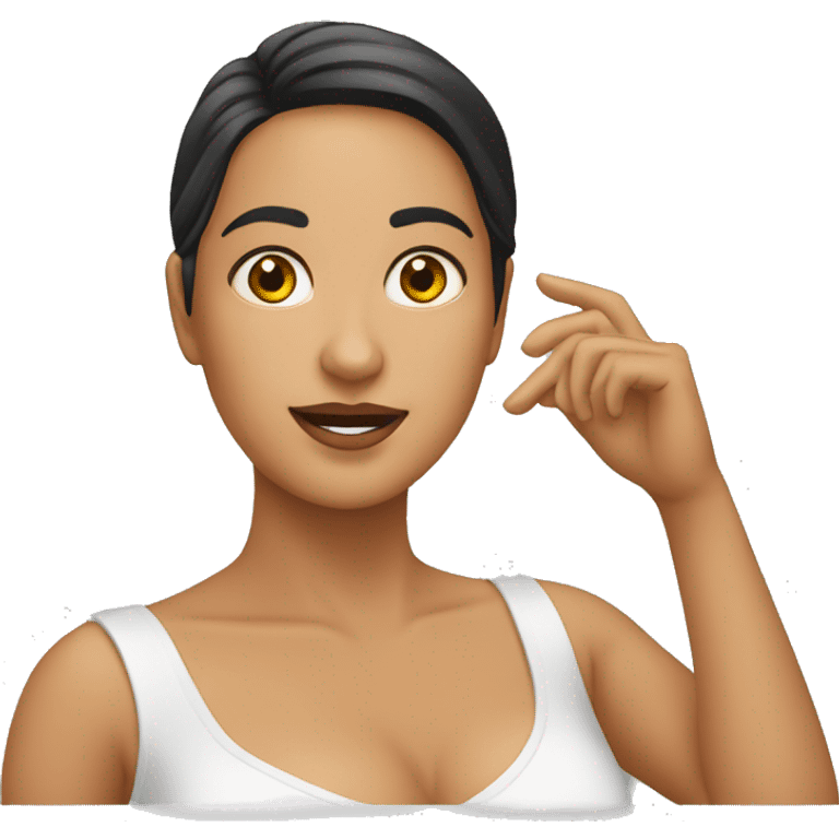 mujer viendose al espejo emoji