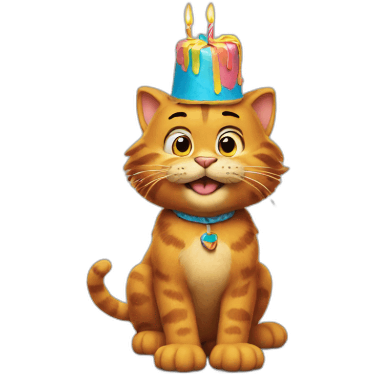 Happy birthday Garfield  emoji