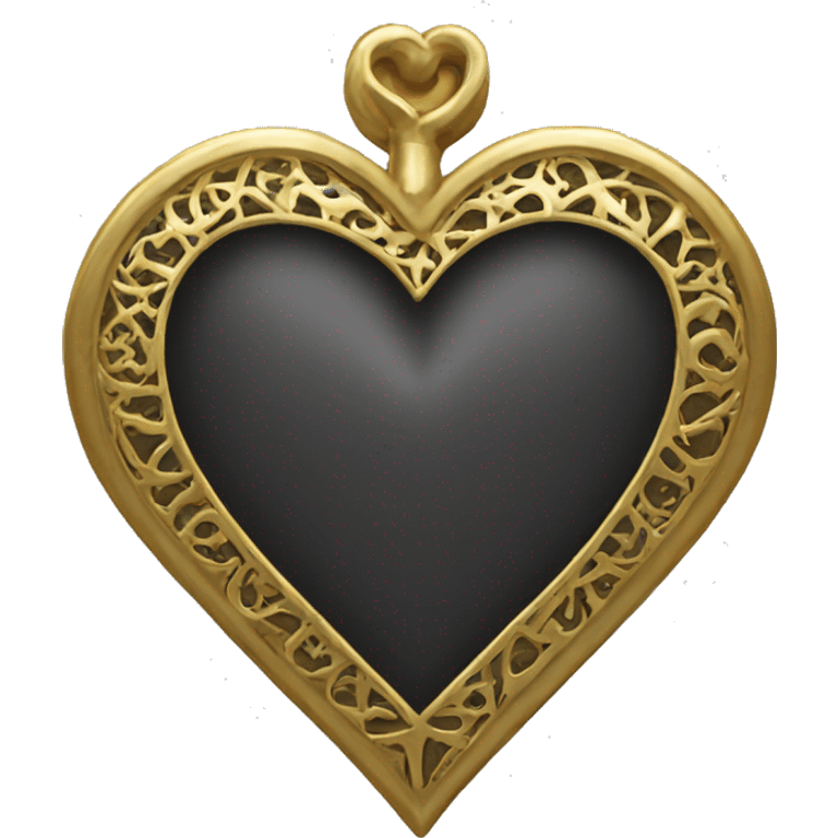 gold gothic heart emoji