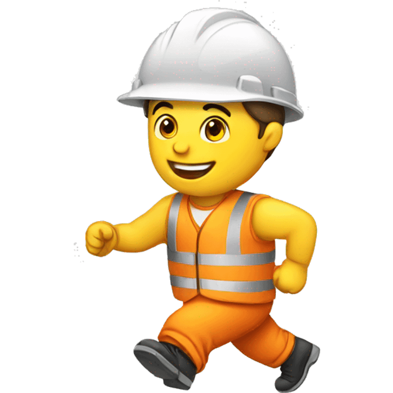 a builder running emoji