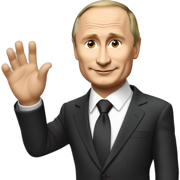 Vladimir Putin waves his hand emoji