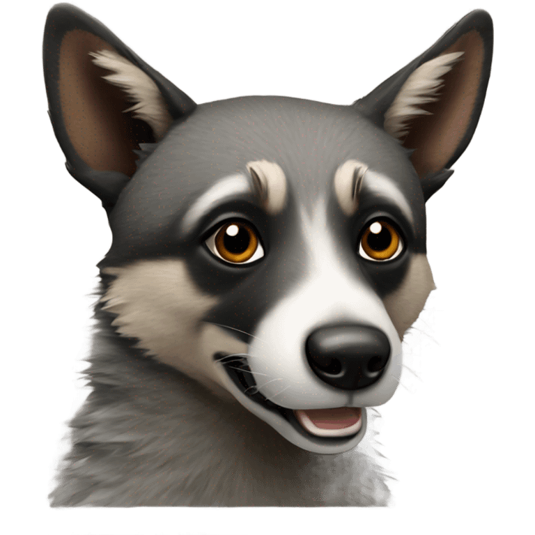 Raccoon and blue heeler emoji