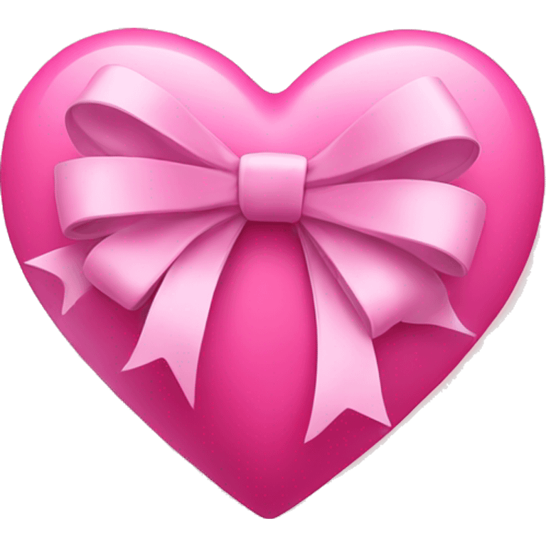 pink heart with a bow on top emoji