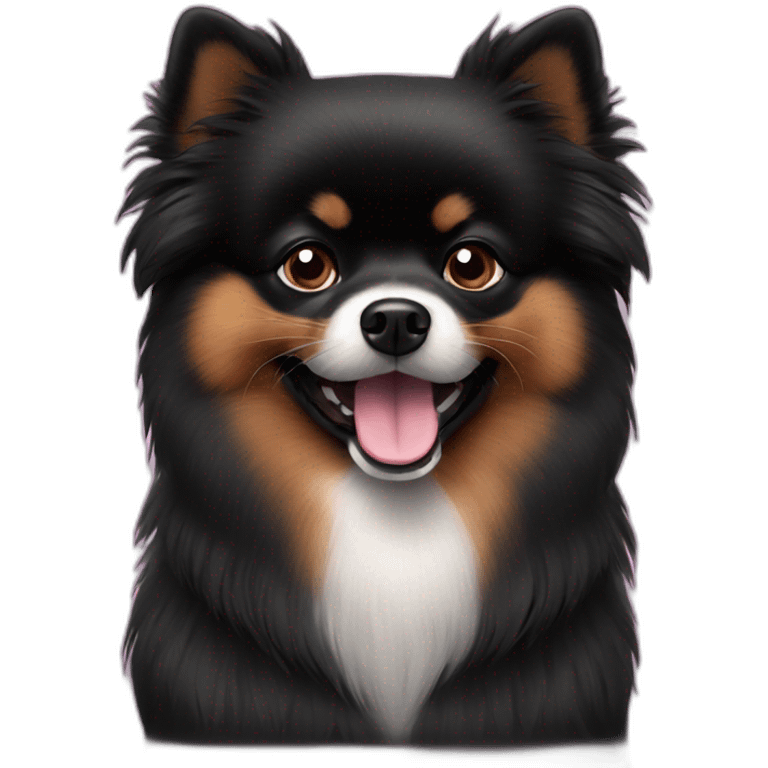 Black pomeranian emoji