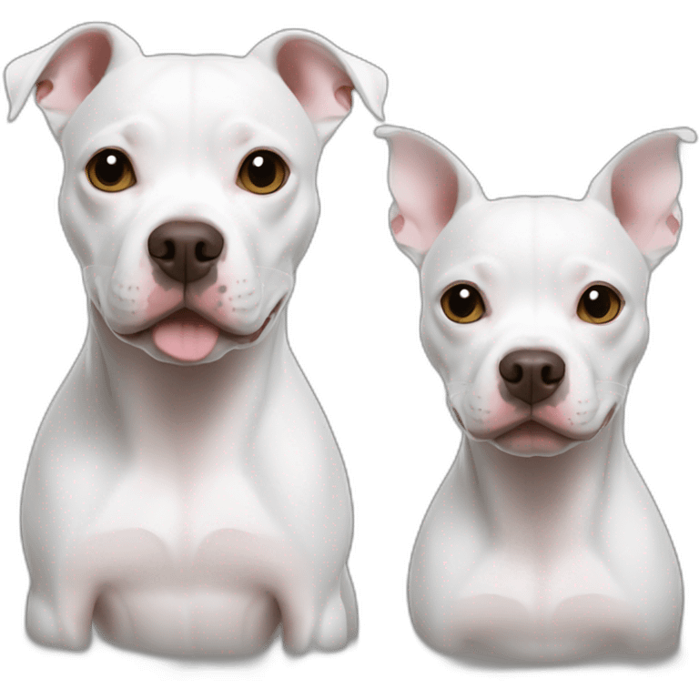 pitbull Chihuahua mix white emoji