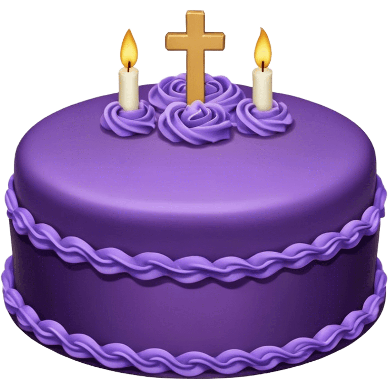 Purple funeral cake emoji