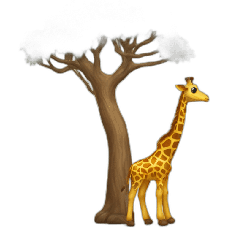 Giraffe tree emoji