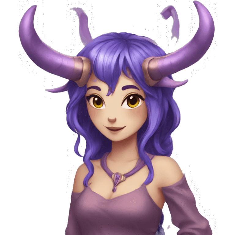 Anthro Shiny Sona With Horns Full Body emoji