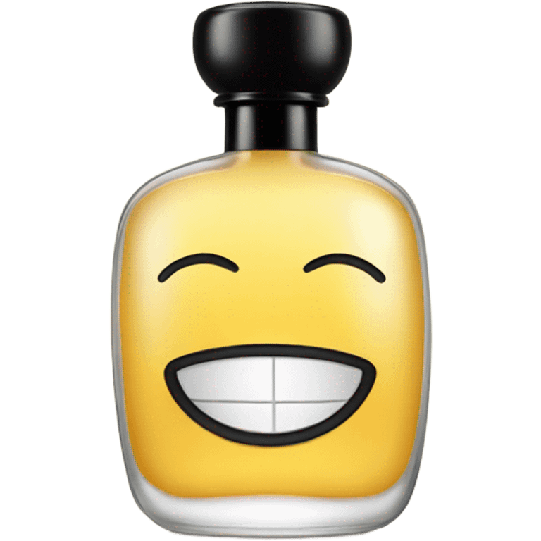 smiling perfume face with black cap emoji