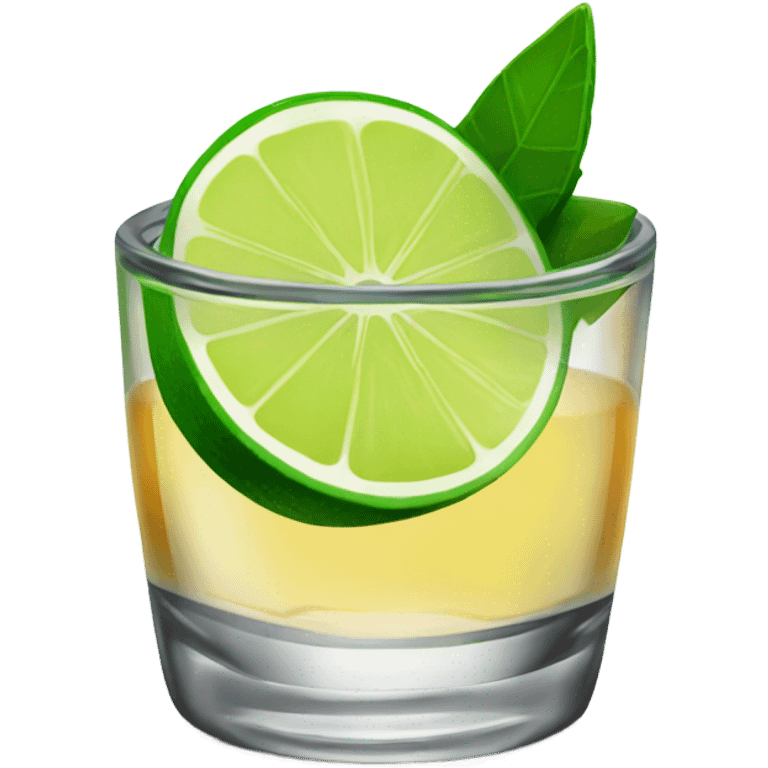 Tequila with a lime  emoji