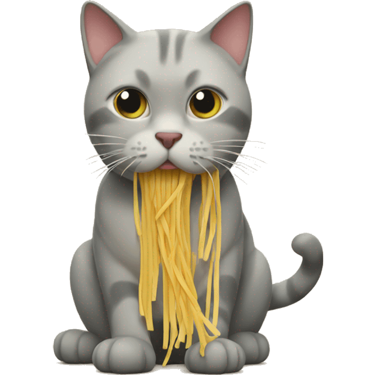 Cat with noodles emoji