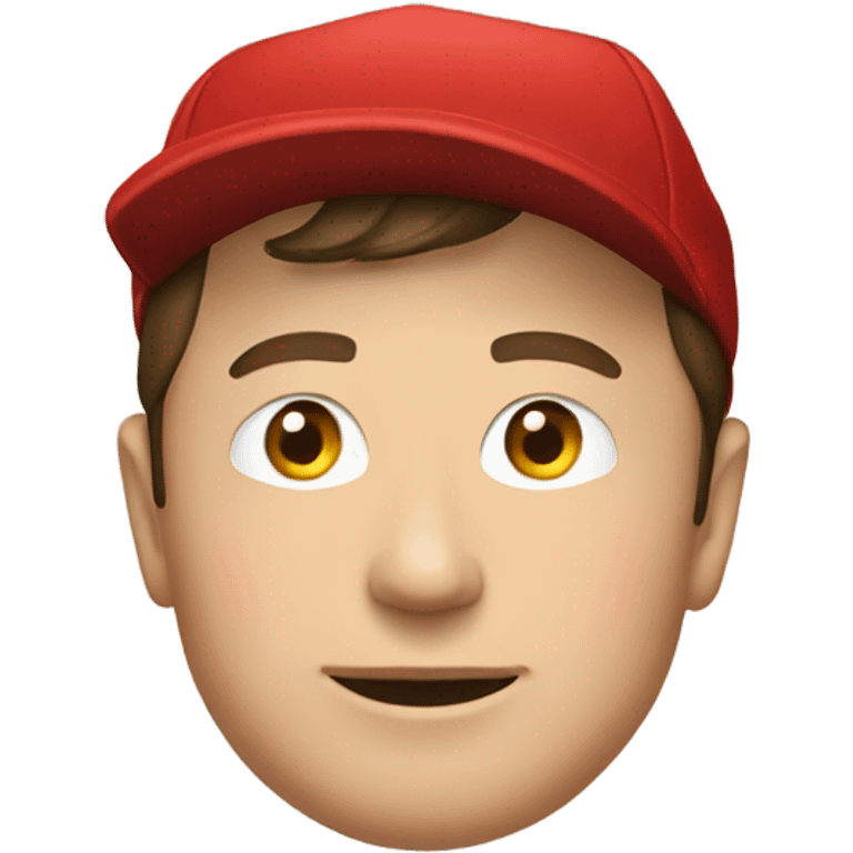 Elon musk wearing a red hat emoji