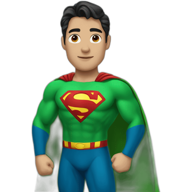 superman with green clothes emoji