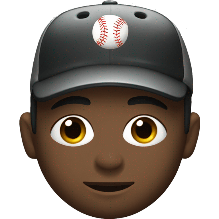 Baseball player with eye black emoji