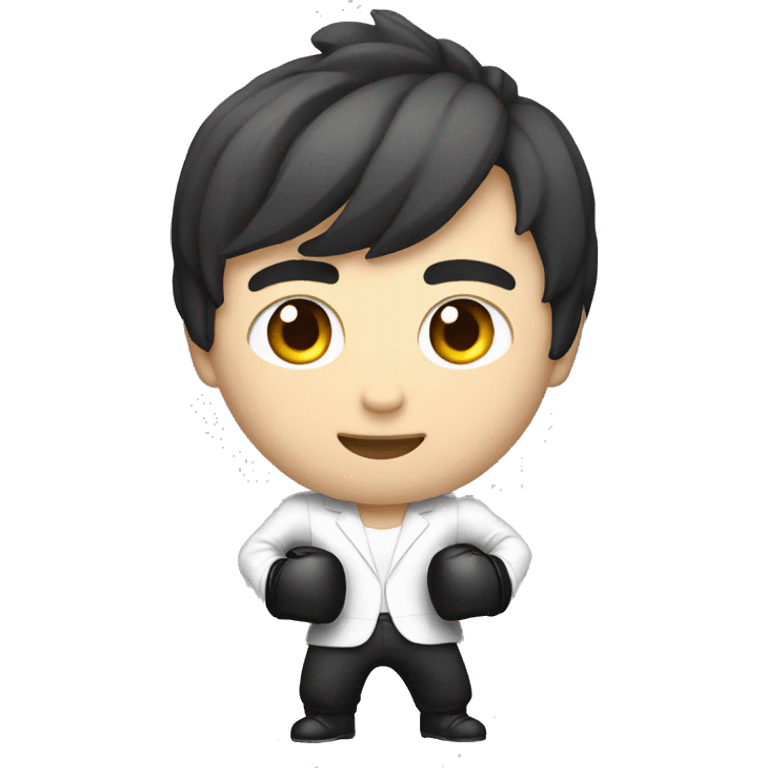 smart Jin with boxing gloves emoji