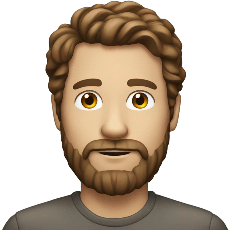 A 40 years old man with Brown hair and beard emoji