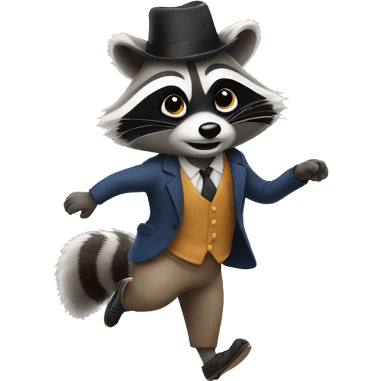 raccoon tap dancing  emoji