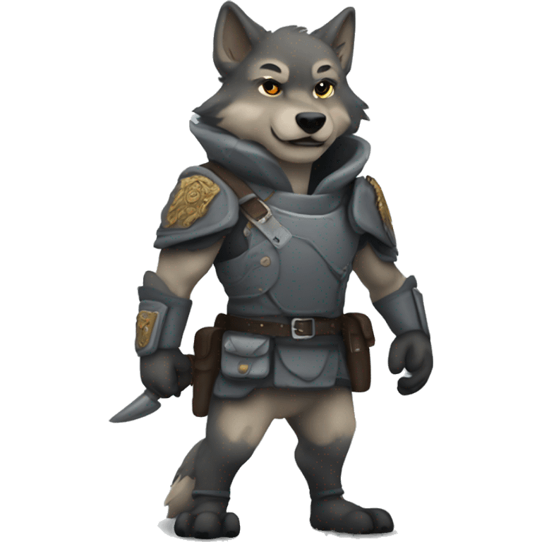 wolf guard with shadow emoji