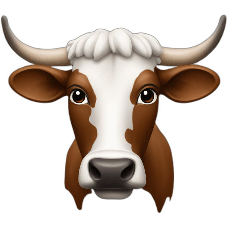 LONGHORN COW BLACK emoji