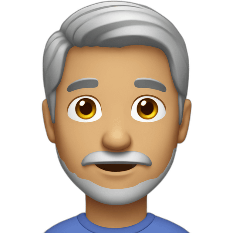 latin guy with gray hair and short beard emoji