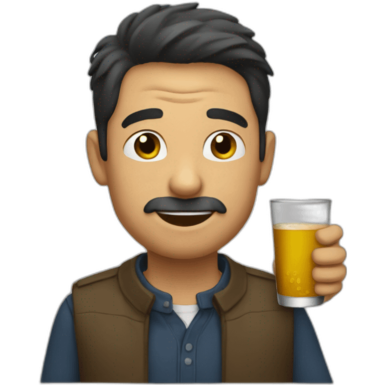 man drinking emoji