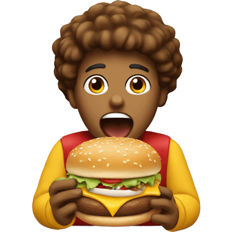 A person eating McDonald’s  emoji