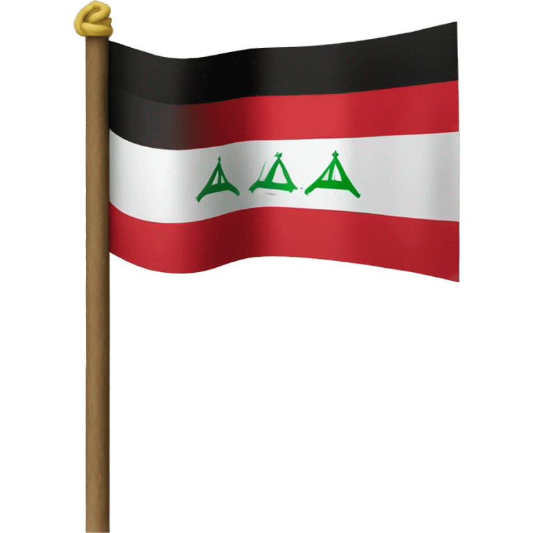 iraqi flag with a bow on the corner emoji